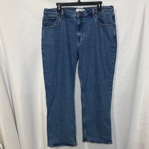 Abercrombie & Fitch The Baggy Low Rise Blue Jeans 32 14 Short